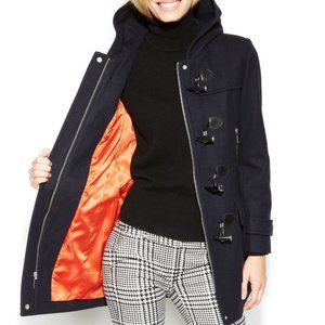 Toggle-Front Hooded Coat